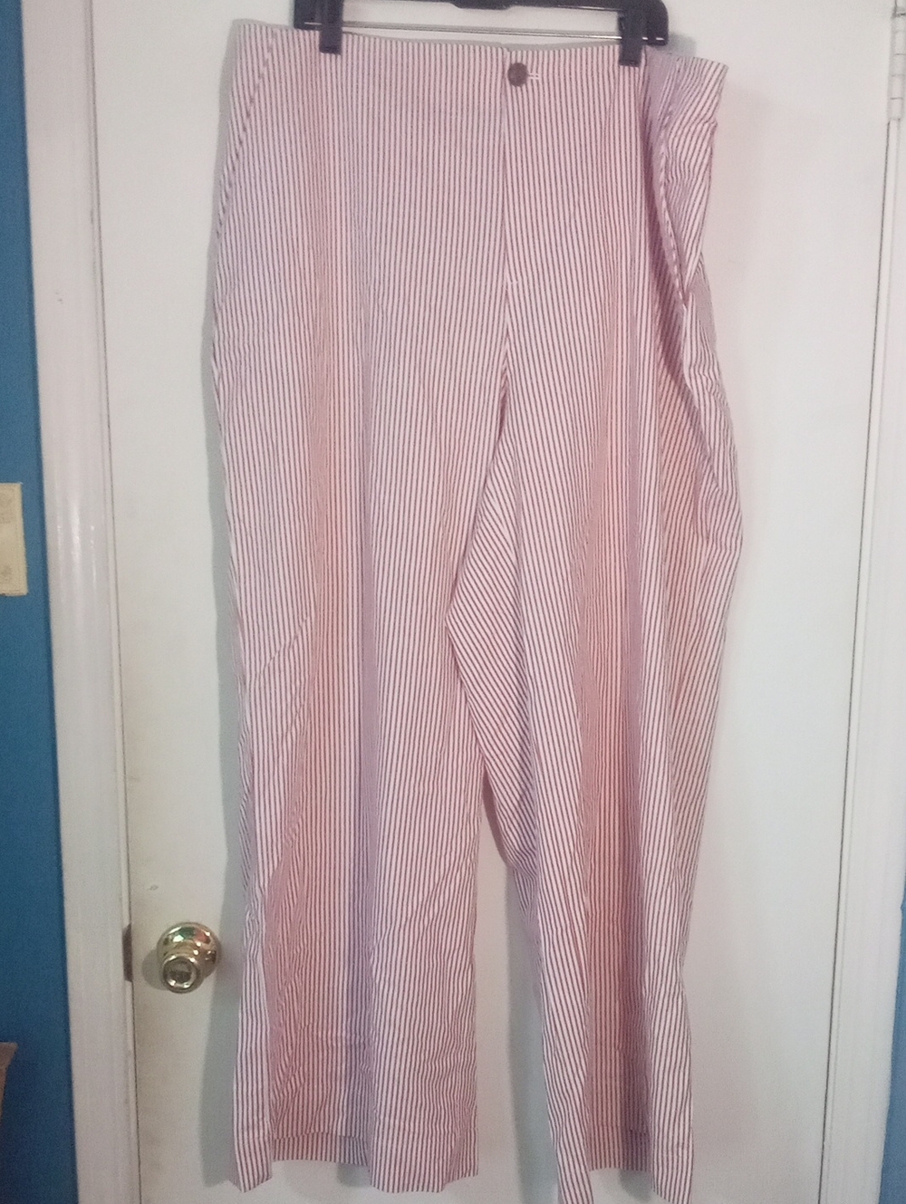 * A New Day Striped Wide-Leg Pants - Pink/White Sz 18 Plus NWT $40